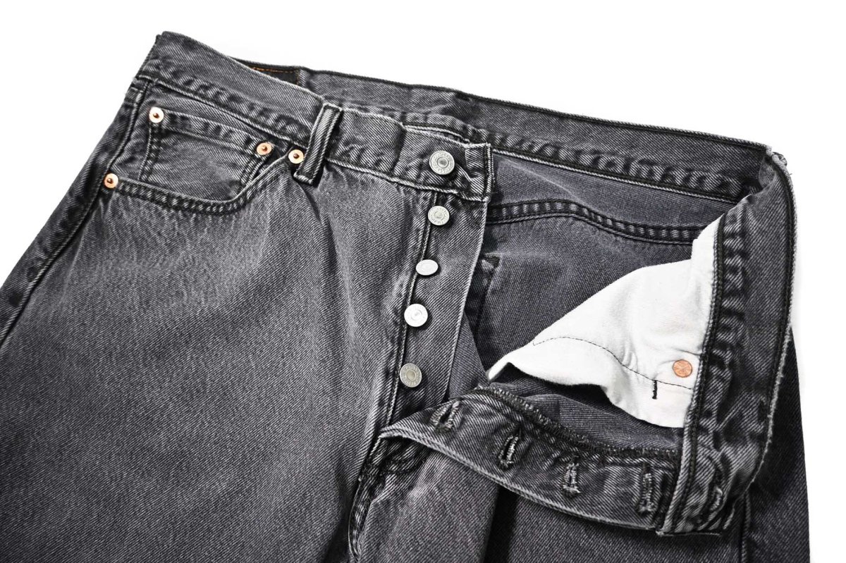 画像6: Used Levi's 501 Denim Pants Black リーバイス (6)