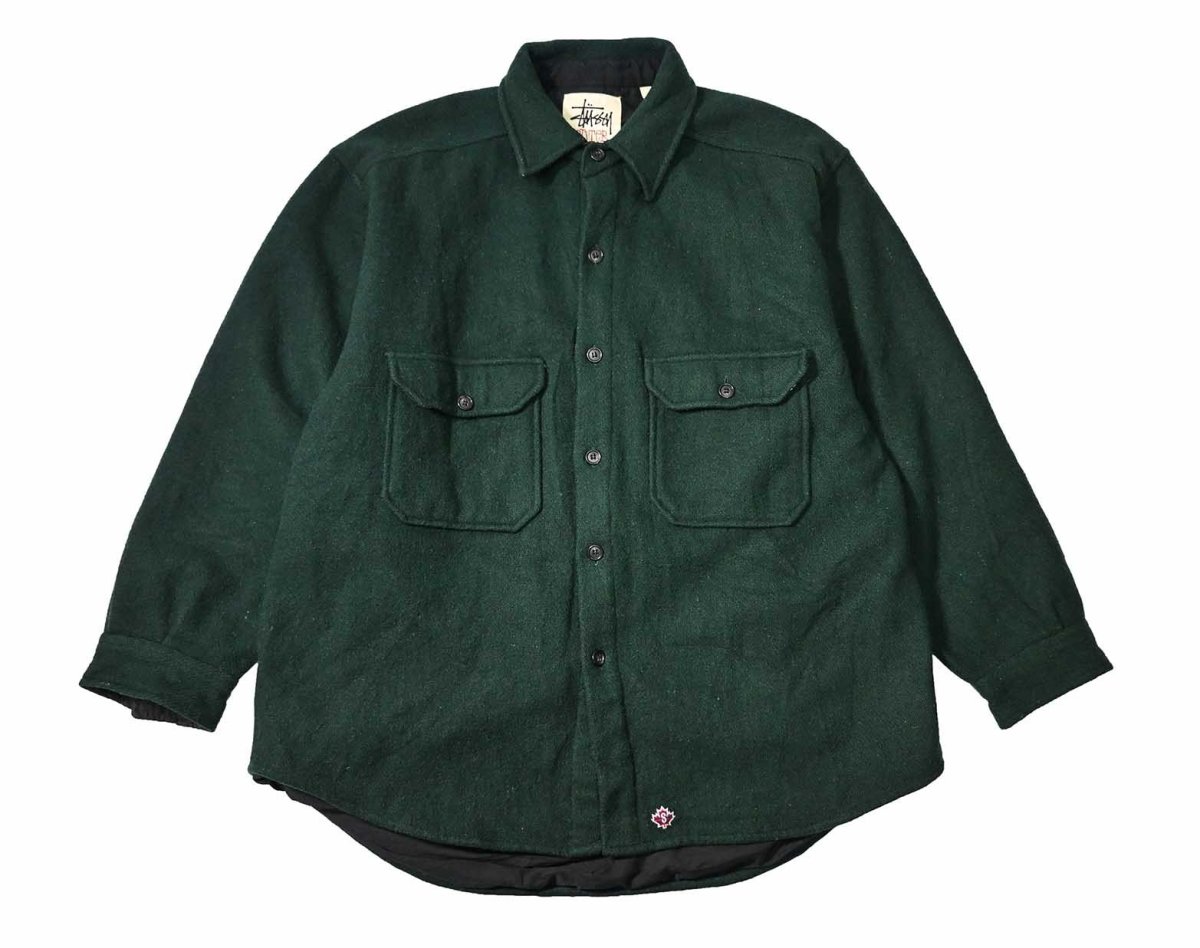 画像1: 90s Used Stussy Wool Shirt Jacket (1)