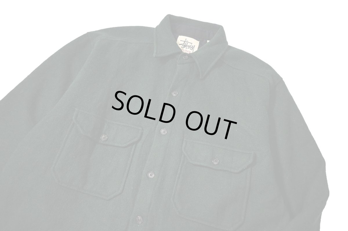 画像2: 90s Used Stussy Wool Shirt Jacket (2)