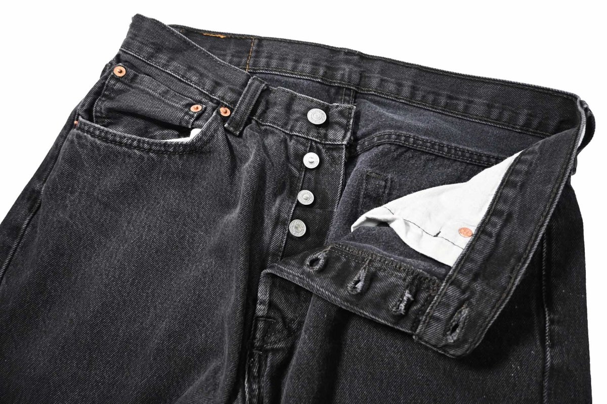画像6: Used Levi's 501 Denim Pants Black リーバイス (6)