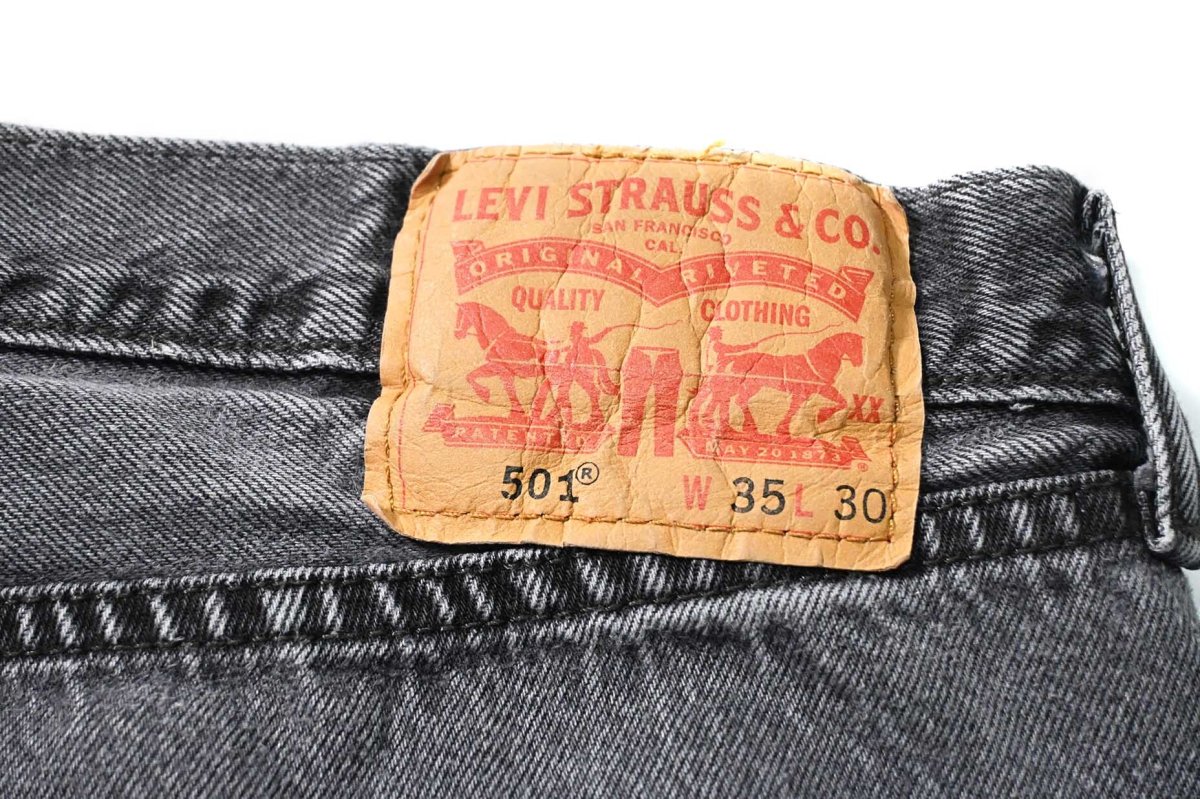 画像5: Used Levi's 501 Denim Pants Black リーバイス (5)