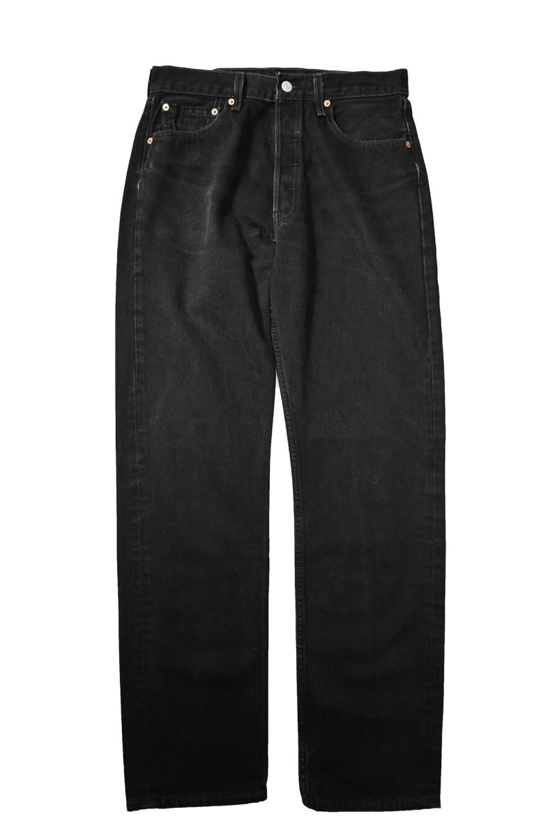 画像1: 80s-90s Used Levi's 501 Denim Pants Black made in USA リーバイス (1)