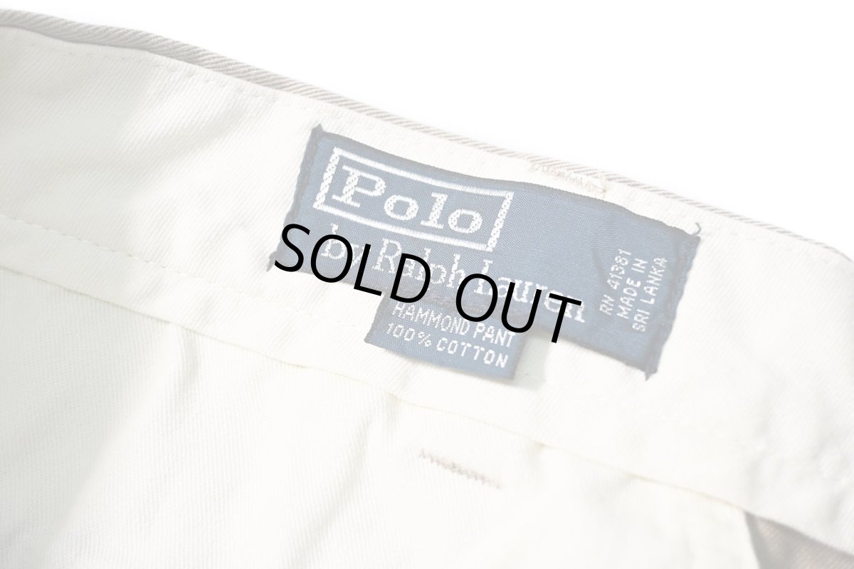 画像6: Used Polo Ralph Lauren Pleated Chino Trouser Khaki "Hammond Pant" ラルフローレン (6)