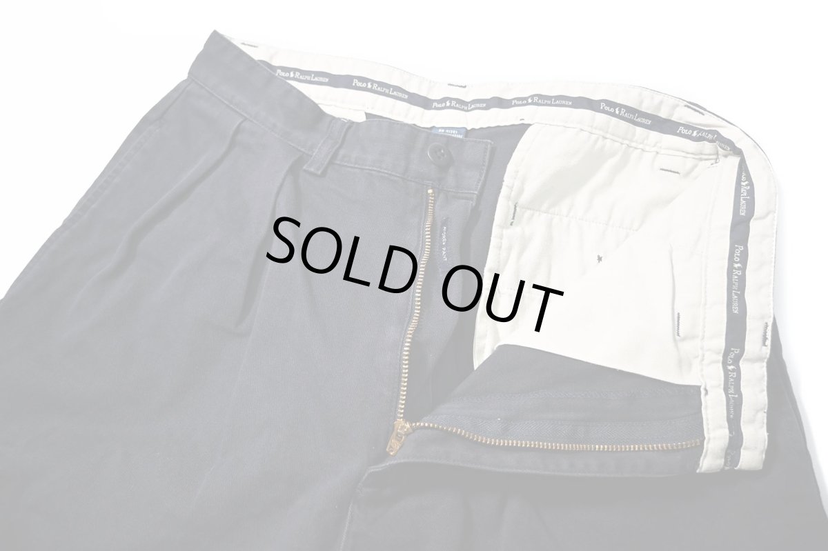 画像5: Used Polo Ralph Lauren Pleated Chino Trouser Navy "Andrew Pant" ラルフローレン (5)