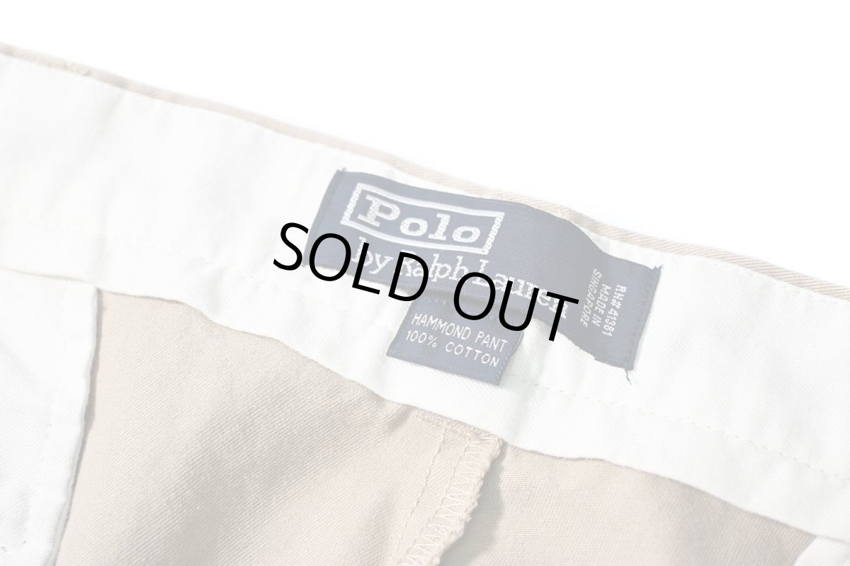 画像6: Used Polo Ralph Lauren Pleated Chino Trouser Khaki "Hammond Pant" ラルフローレン (6)