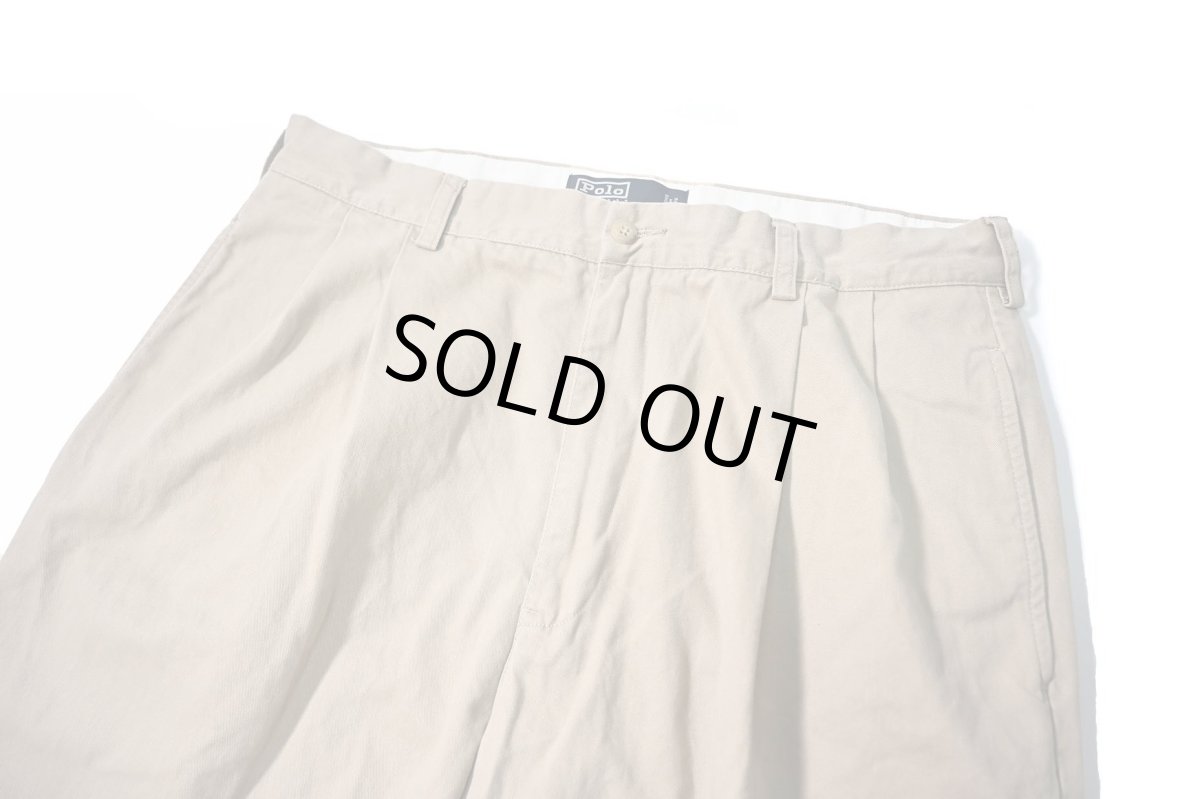 画像2: Used Polo Ralph Lauren Pleated Chino Trouser Khaki "Hammond Pant" ラルフローレン (2)