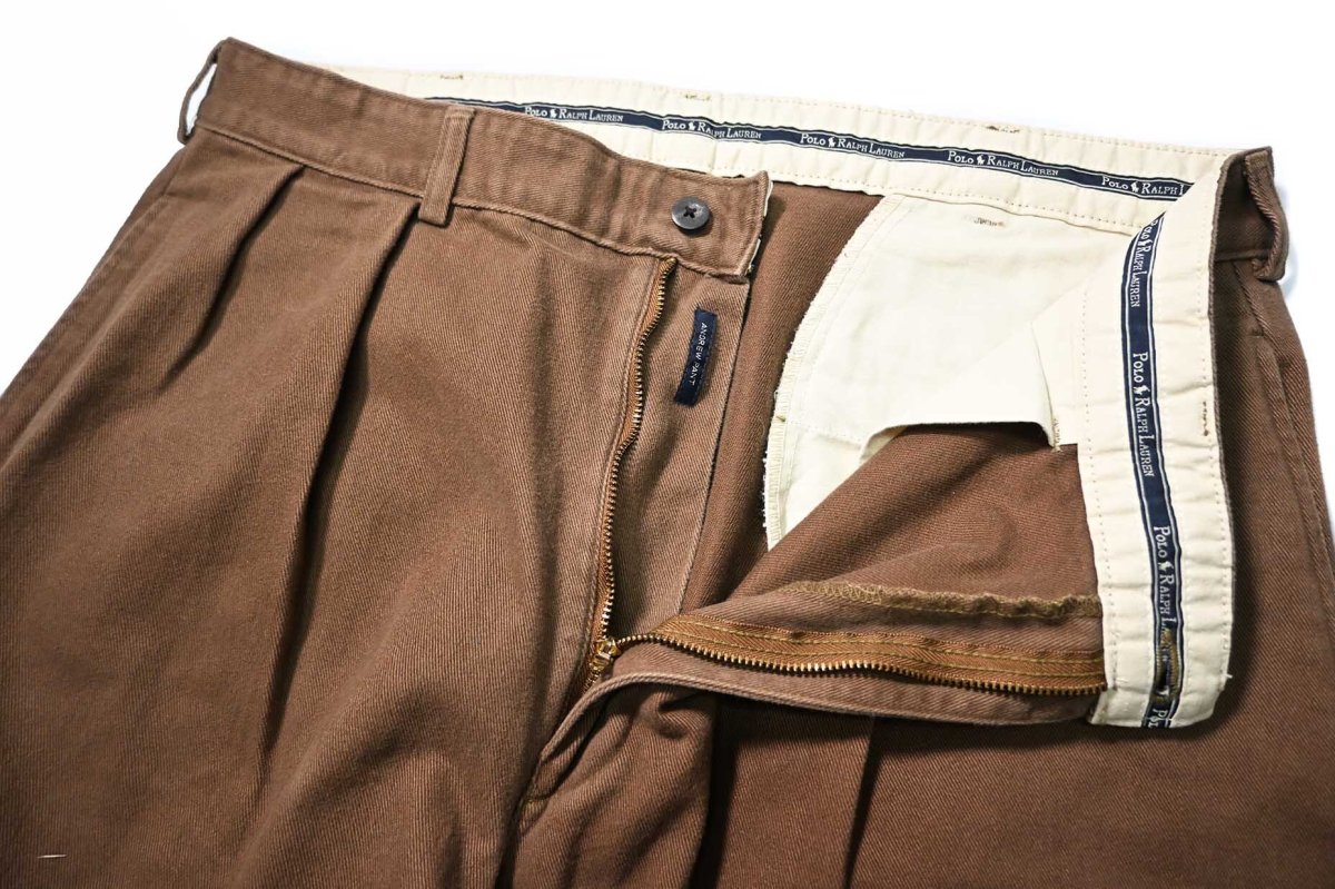 画像5: Used Polo Ralph Lauren Pleated Chino Trouser Brown "Andrew Pant" ラルフローレン (5)