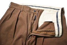 画像5: Used Polo Ralph Lauren Pleated Chino Trouser Brown "Andrew Pant" ラルフローレン (5)