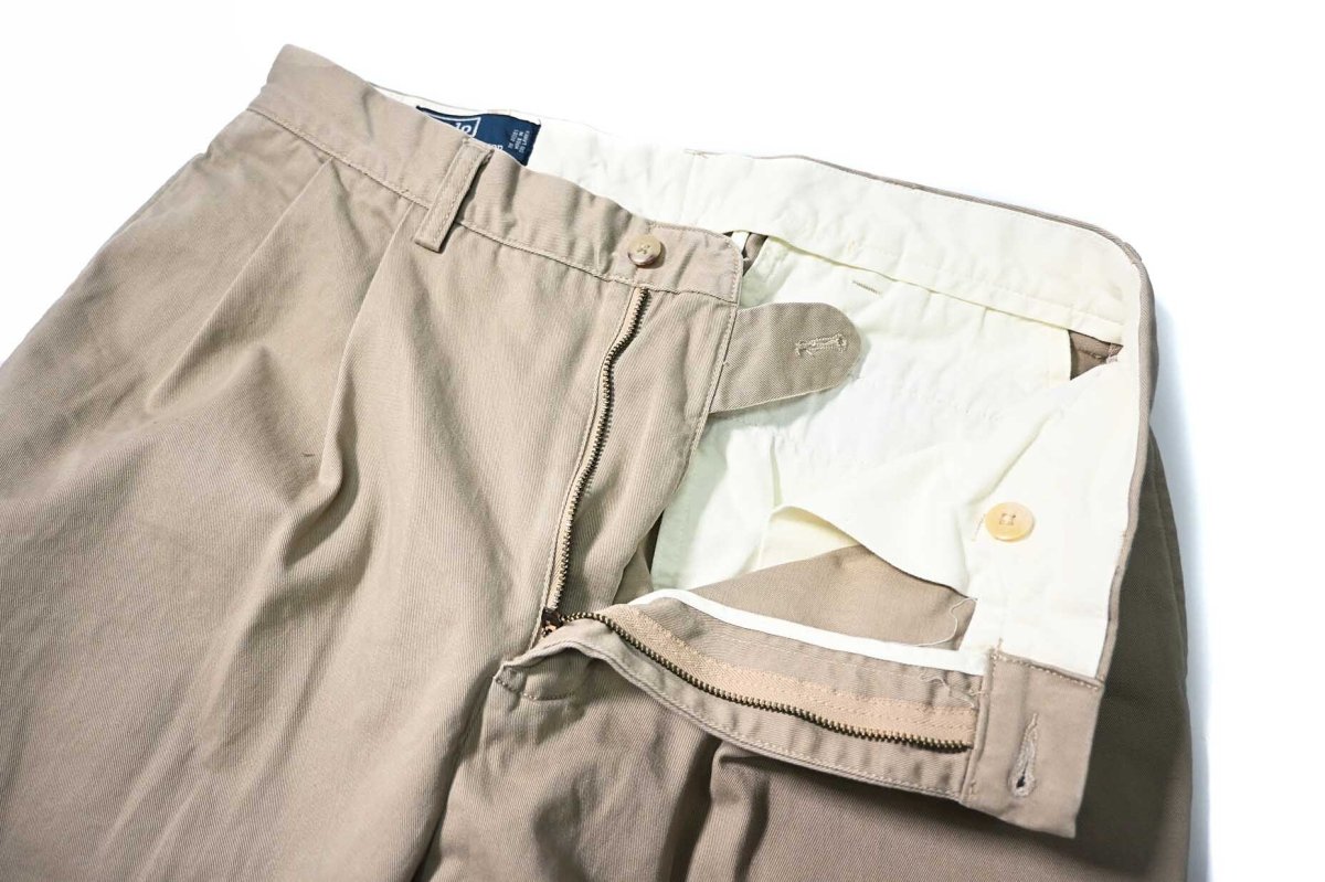 画像5: Used Polo Ralph Lauren Pleated Chino Trouser Khaki "Hammond Pant" ラルフローレン (5)