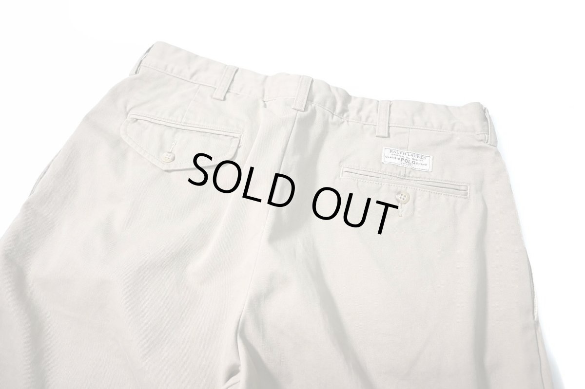 画像4: Used Polo Ralph Lauren Pleated Chino Trouser Khaki "Hammond Pant" ラルフローレン (4)