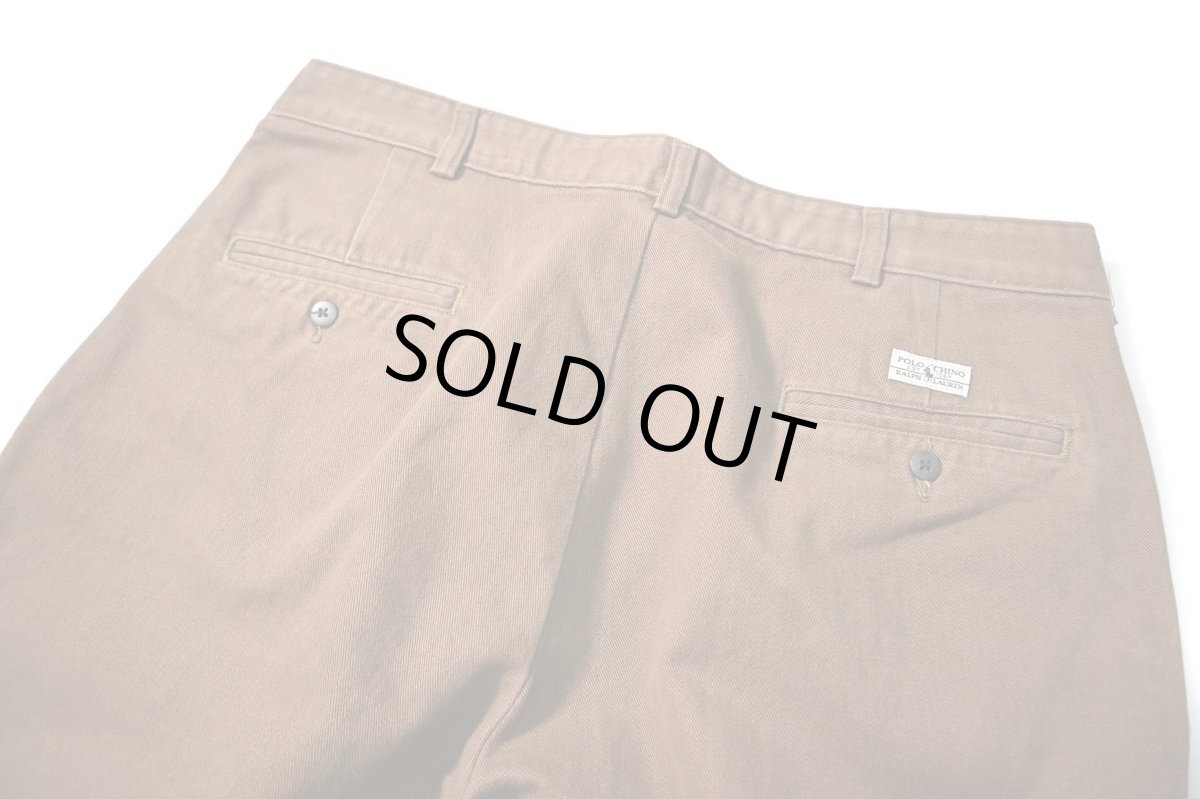 画像4: Used Polo Ralph Lauren Pleated Chino Trouser Brown "Andrew Pant" ラルフローレン (4)