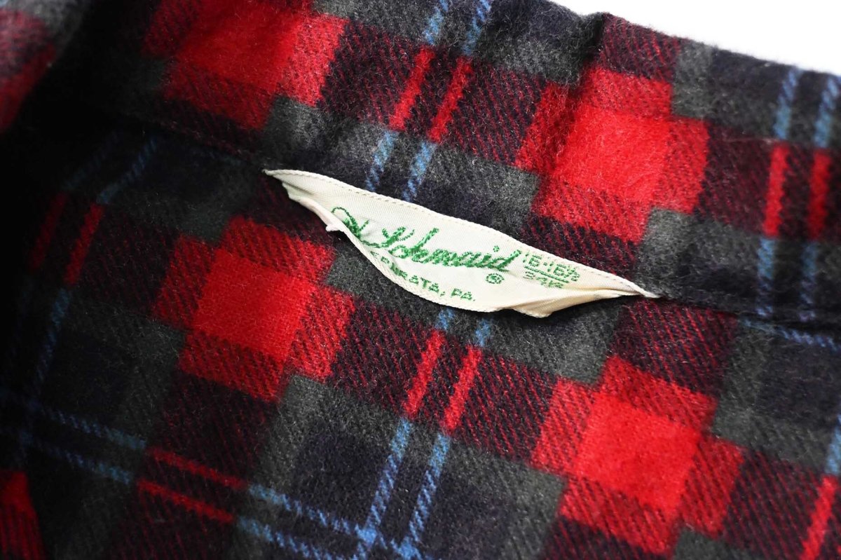 画像4: 60s Deadstock Dutchmaid Open Collar Print Flannel Shirt (4)