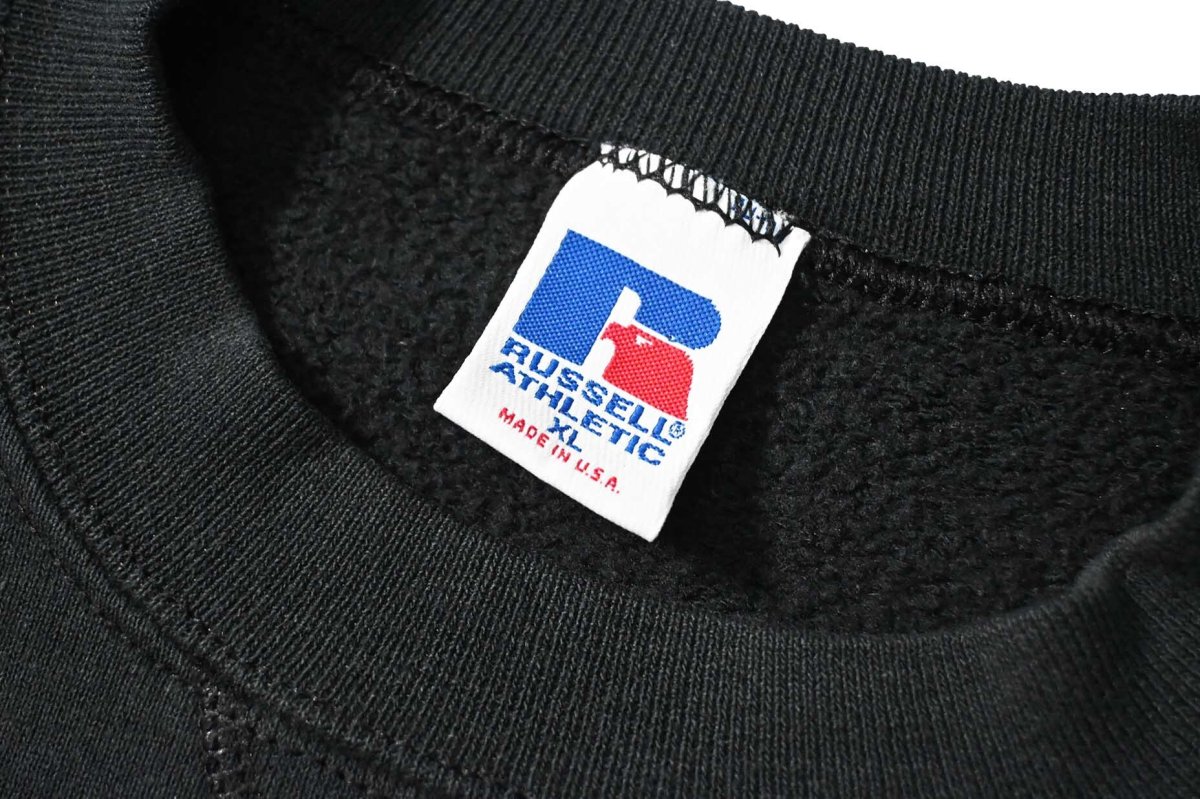 画像4: Used Russell Athletic Blank Sweat Shirt Black made in USA (4)