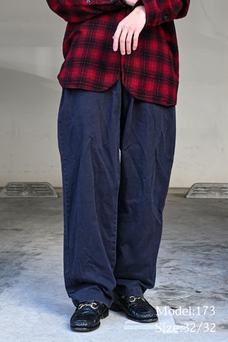 画像8: Used Polo Ralph Lauren Pleated Chino Trouser Navy "Andrew Pant" ラルフローレン (8)