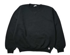 画像1: Used Russell Athletic Blank Sweat Shirt Black (1)