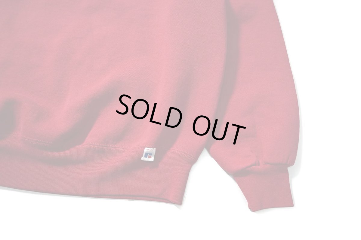 画像3: Used Russell Athletic Blank Sweat Shirt Burgundy made in USA (3)