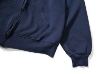画像3: Used Russell Athletic Blank Zip Sweat Hoodie Navy made in USA (3)