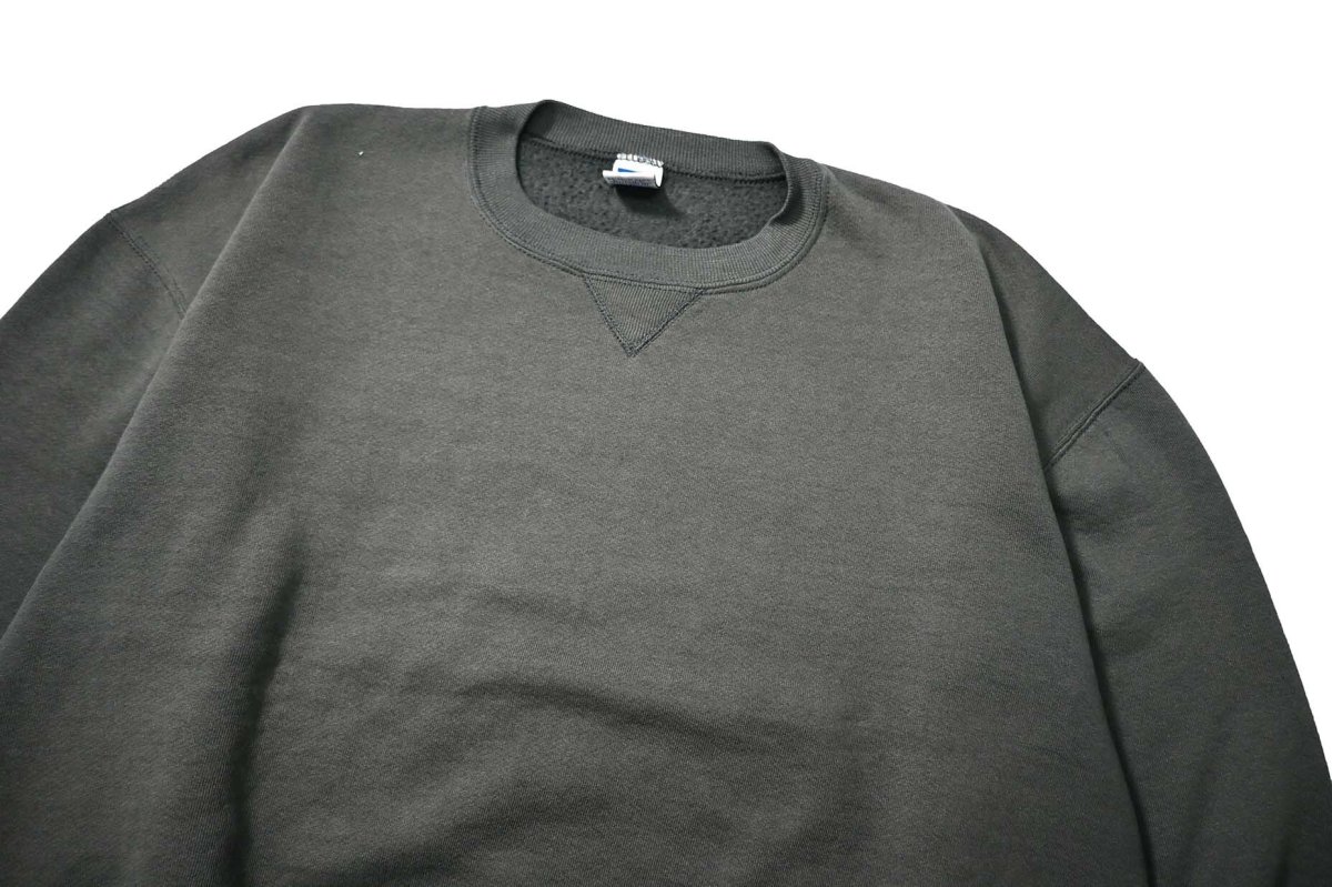 画像2: Used Russell Athletic Blank Sweat Shirt Moss made in USA (2)