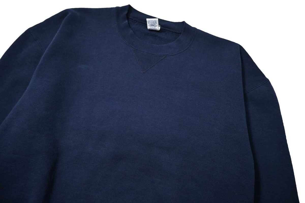 画像2: Used Russell Athletic Blank Sweat Shirt Navy (2)
