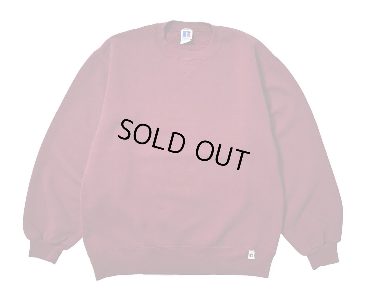 画像1: Used Russell Athletic Blank Sweat Shirt Burgundy made in USA (1)