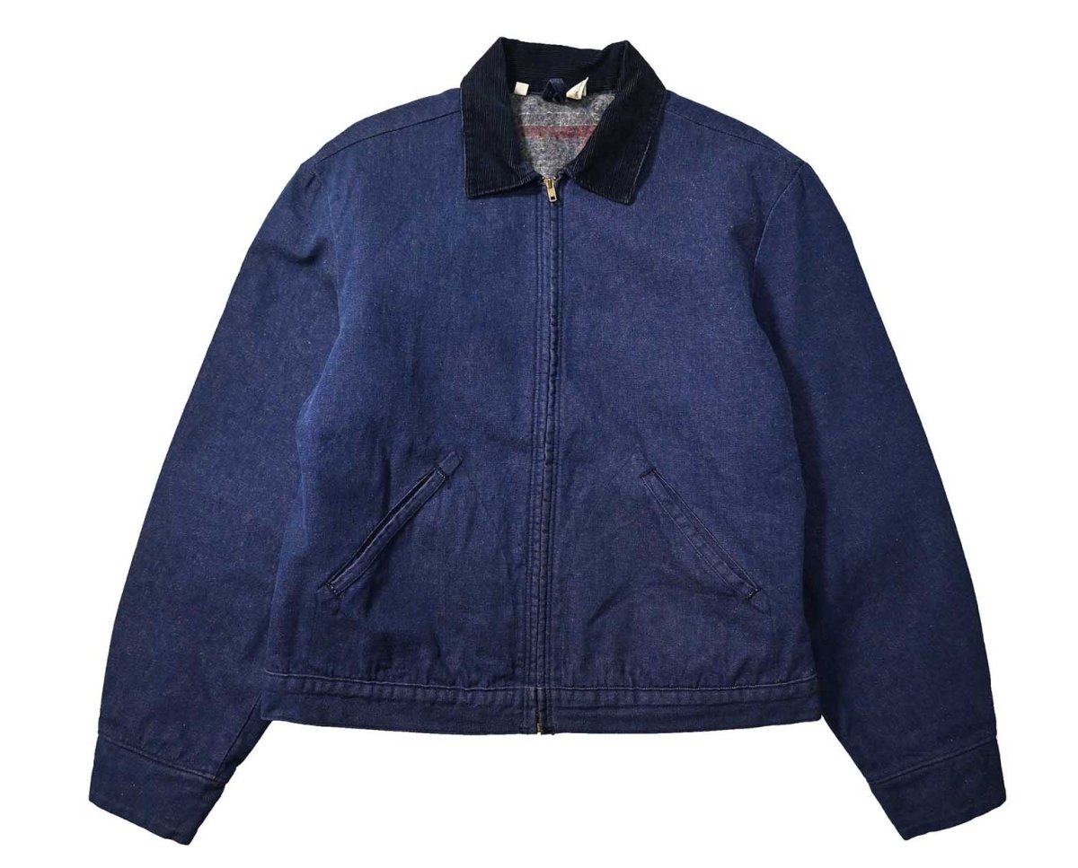 画像1: 70s Used Wrangler Vat Dyed Denim Work Jacket (1)