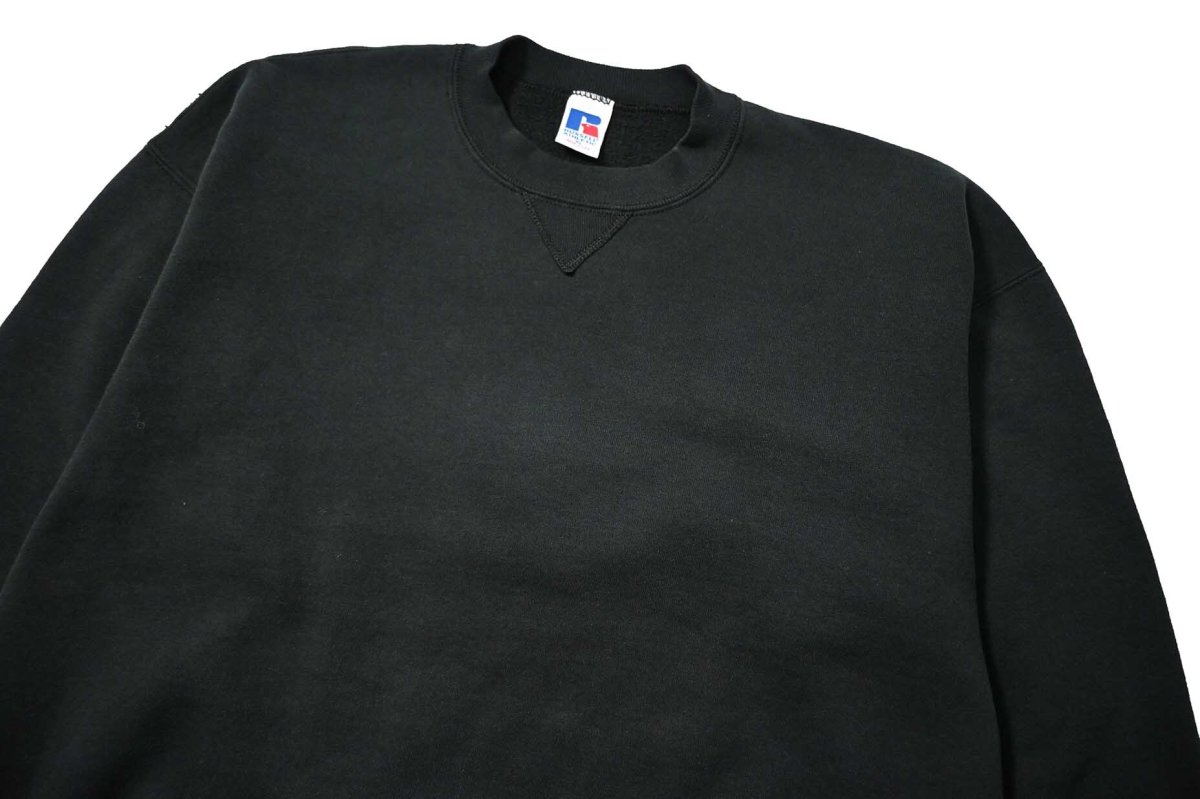 画像2: Used Russell Athletic Blank Sweat Shirt Black made in USA (2)