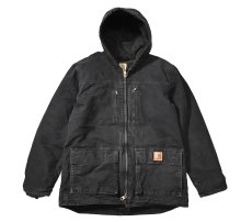 画像1: Used Carhartt Sherpa Lined Jackson Coat Black (1)
