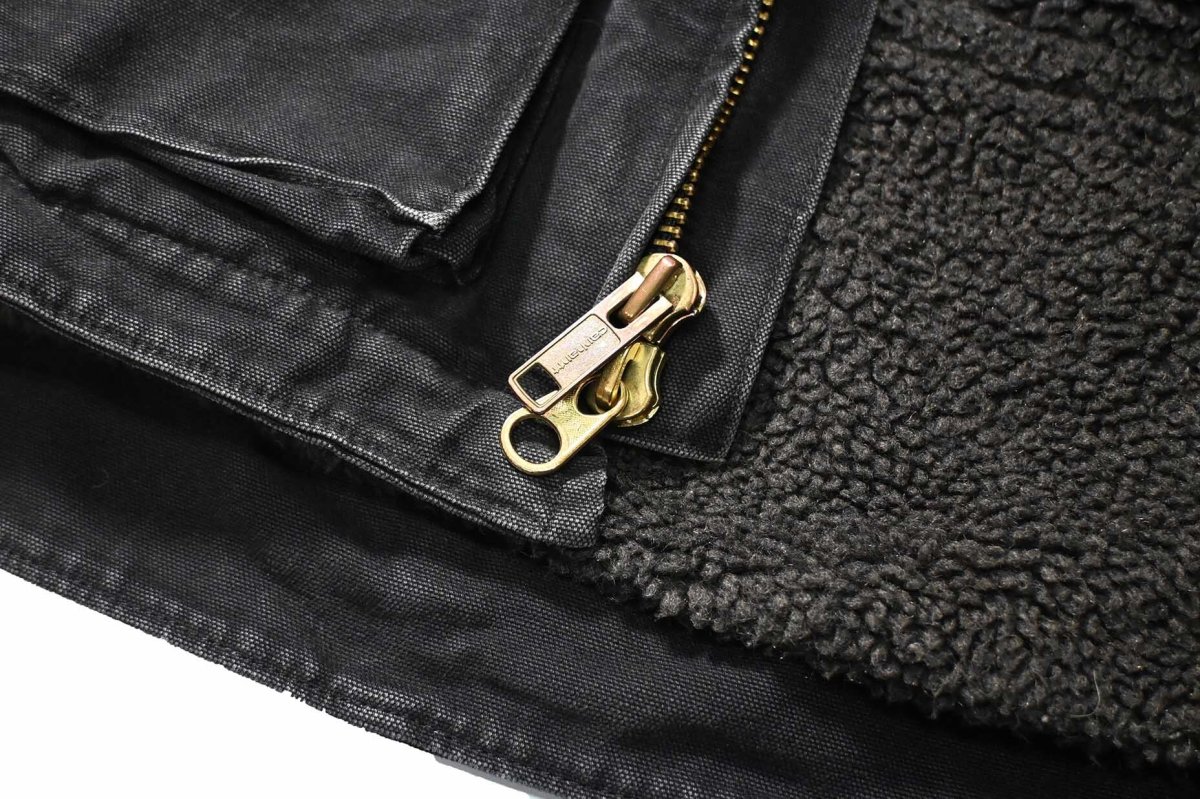 画像4: Used Carhartt Sherpa Lined Jackson Coat Black (4)