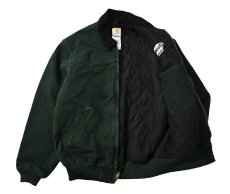画像4: Used Carhartt Flannel Lined Santa Fe Jacket Spruce (4)