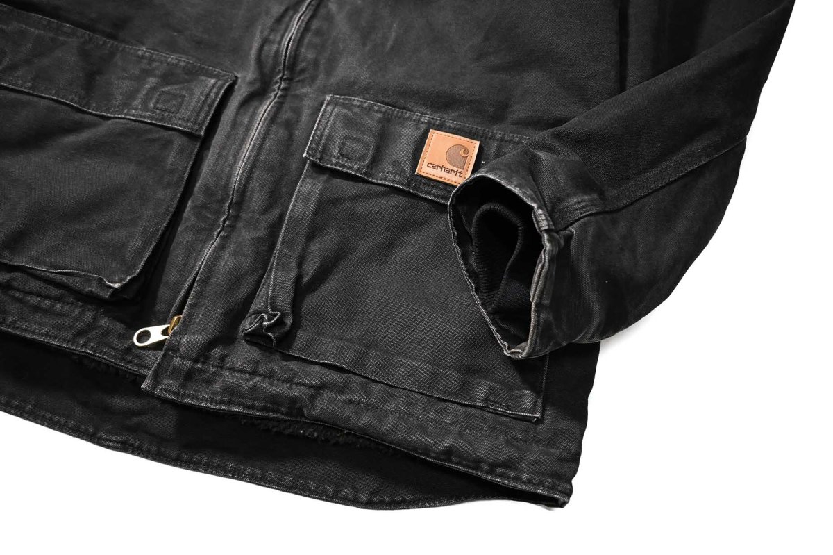 画像3: Used Carhartt Sherpa Lined Jackson Coat Black (3)