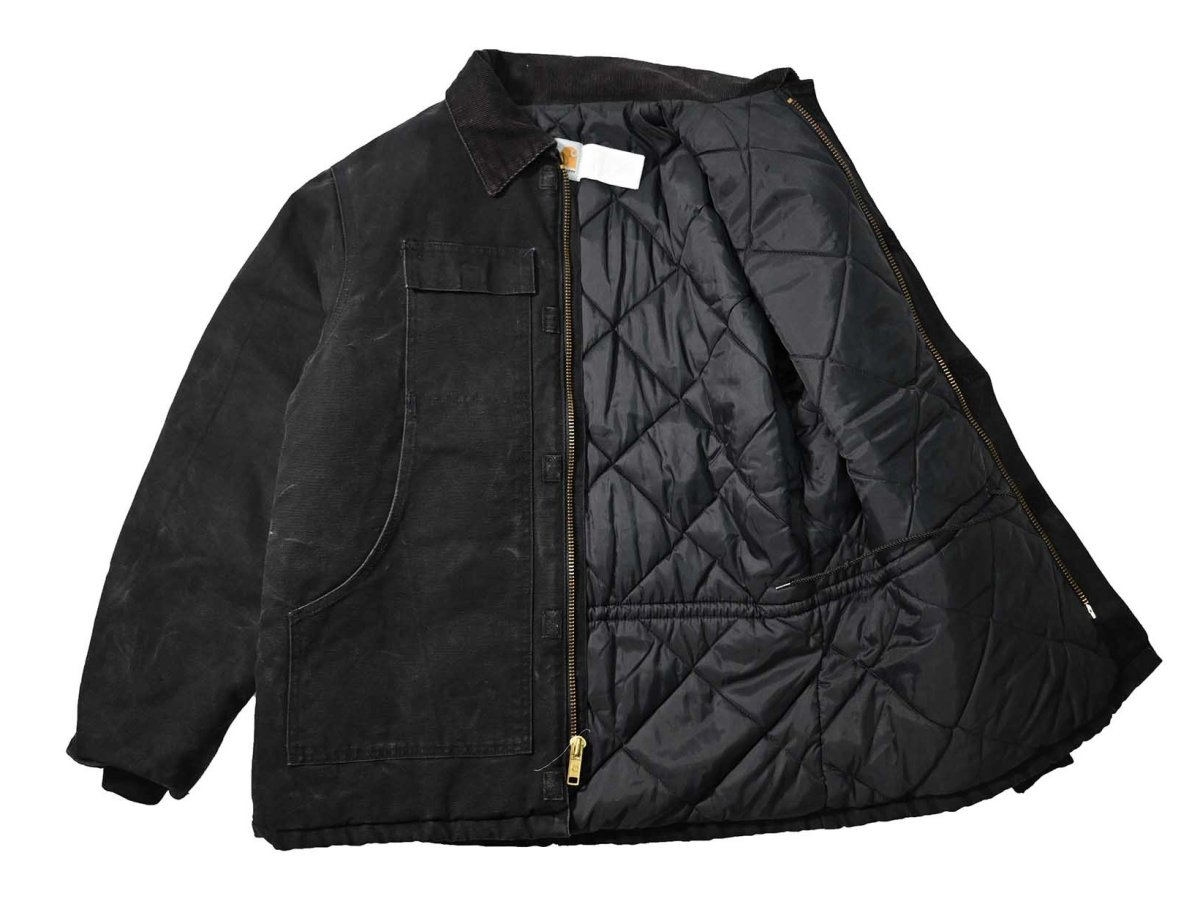 画像4: Used Carhartt Quilt Lined Traditional Coat Black made in USA (4)