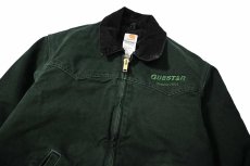 画像2: Used Carhartt Flannel Lined Santa Fe Jacket Spruce (2)
