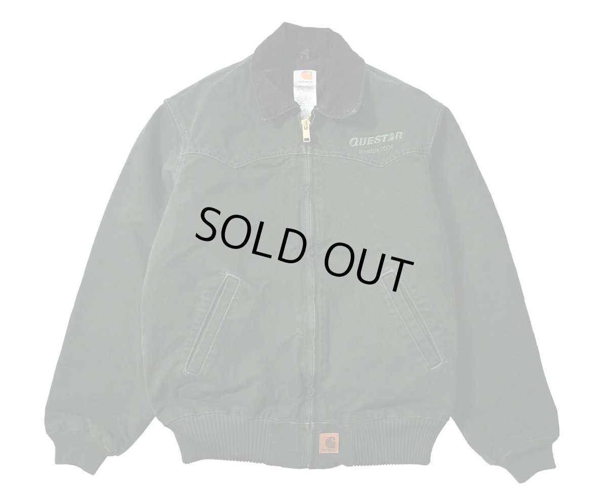 画像1: Used Carhartt Flannel Lined Santa Fe Jacket Spruce (1)