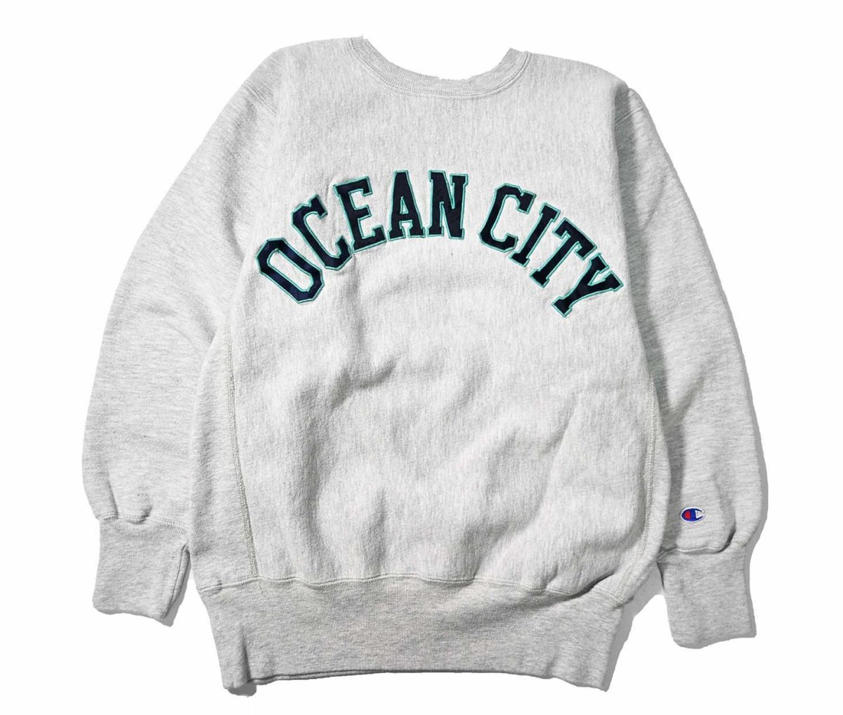 画像1: 90s Used Champion Reverse Weave Sweat Shirt "Ocean City" (1)