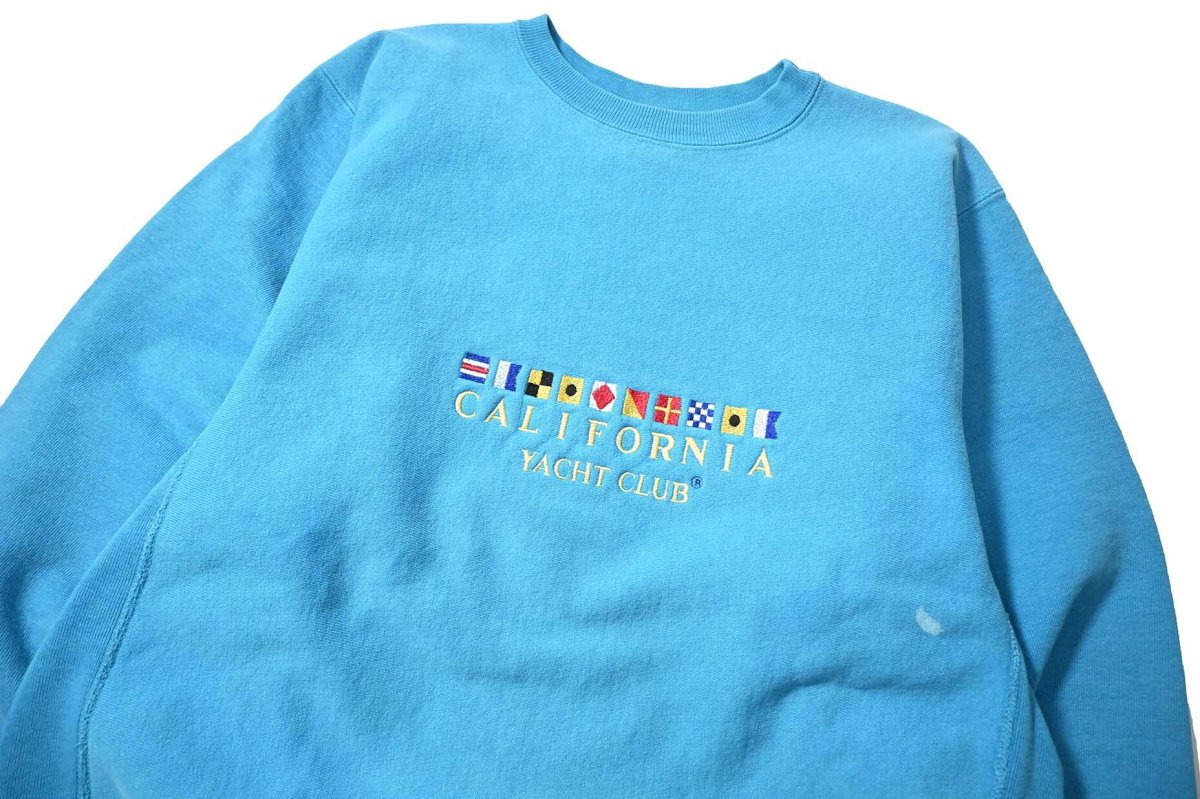 画像2: 90s Used Champion Reverse Weave Sweat Shirt "California Yacht Club" made in USA (2)