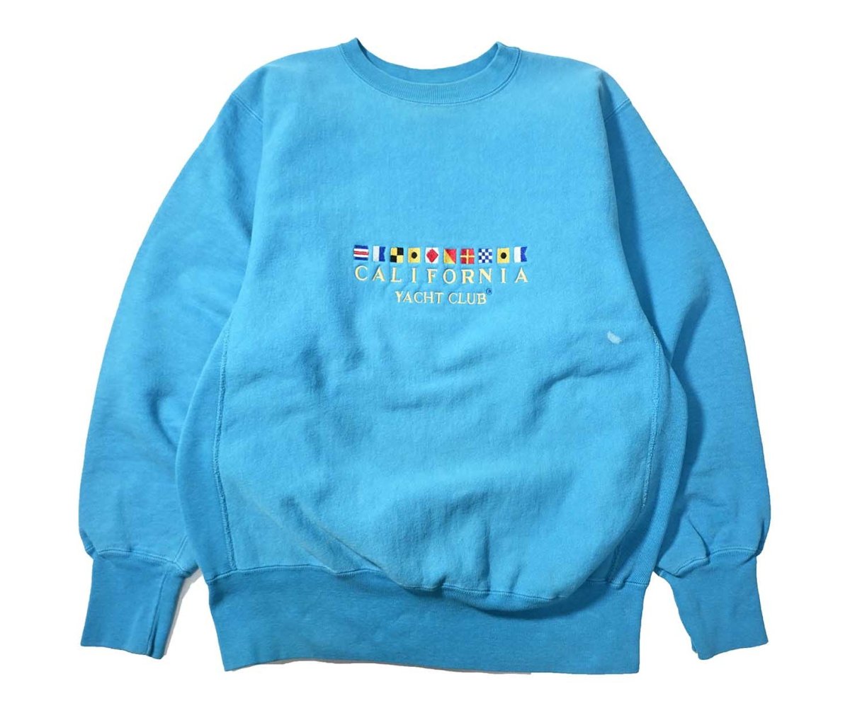 画像1: 90s Used Champion Reverse Weave Sweat Shirt "California Yacht Club" made in USA (1)