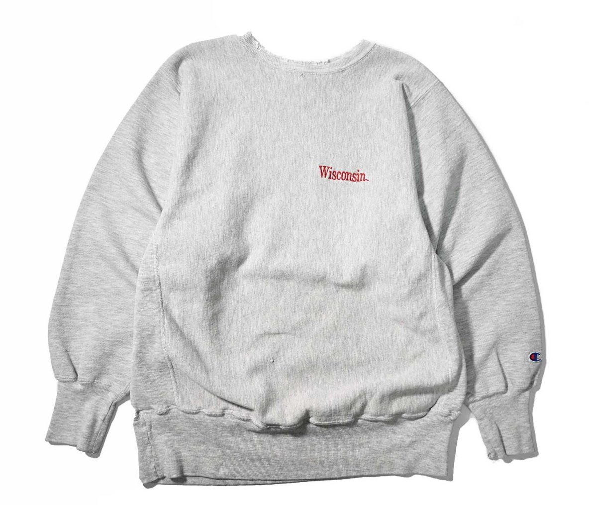 画像1: 90s Used Champion Reverse Weave Sweat Shirt "Wisconsin" (1)