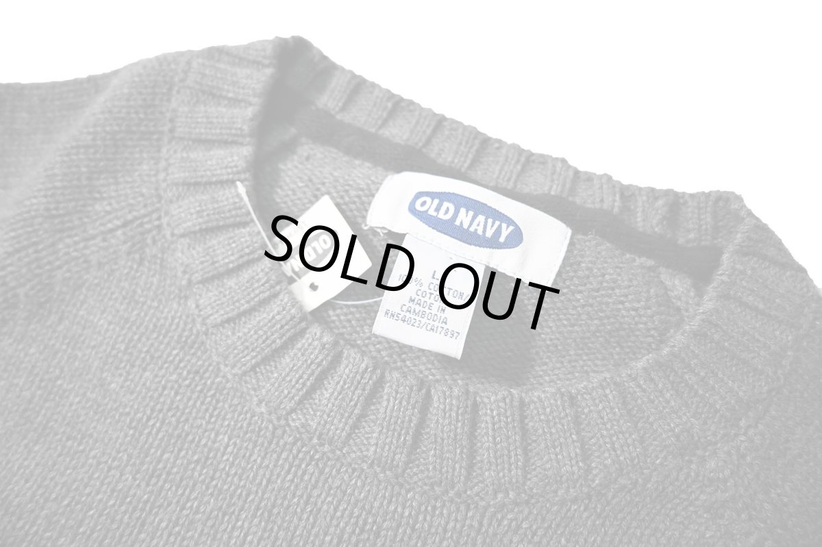 画像4: Deadstock Old Navy Cotton Knit Sweater Grey (4)