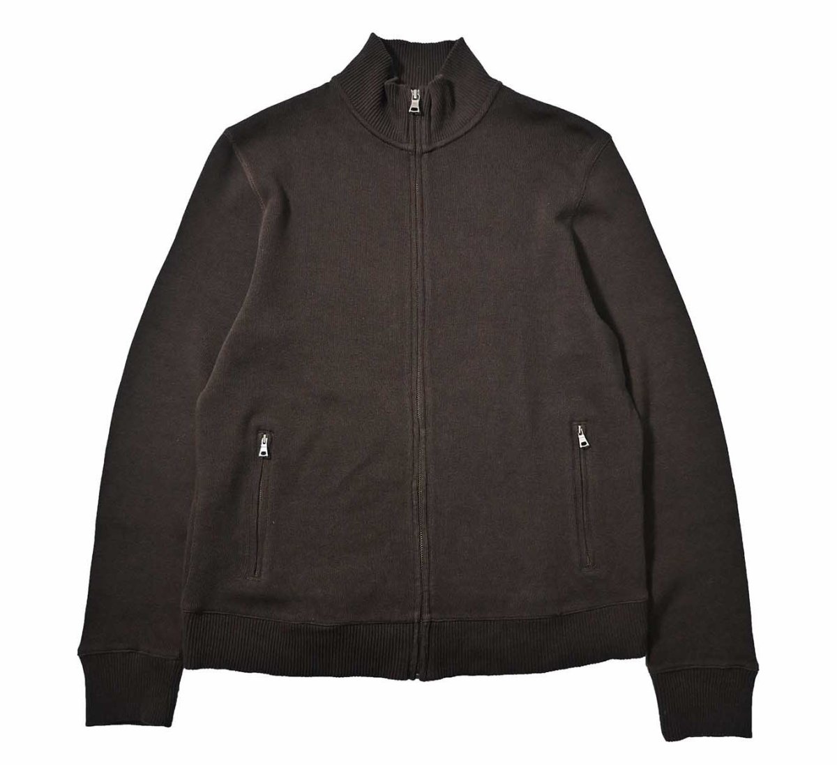 画像1: Used Banana Republic Cotton Knit Zip Sweater Brown (1)