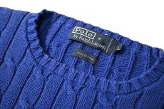 画像4: Used Polo Ralph Lauren Cotton Knit Sweater Blue (4)