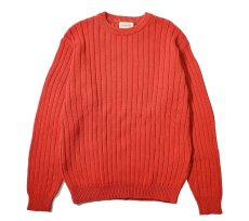画像1: Used St John's Bay Cotton Knit Sweater Orange (1)