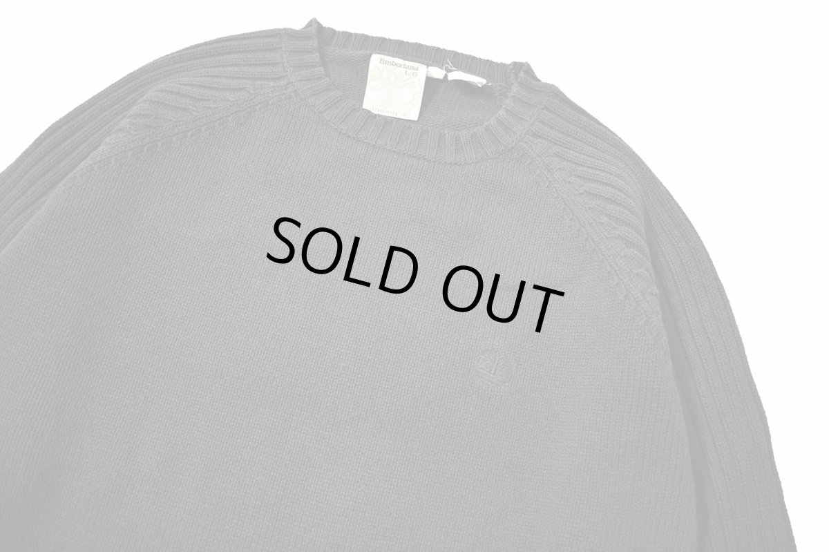 画像2: Used Timberland Cotton Knit Sweater Black (2)