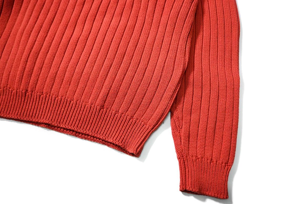 画像3: Used St John's Bay Cotton Knit Sweater Orange (3)