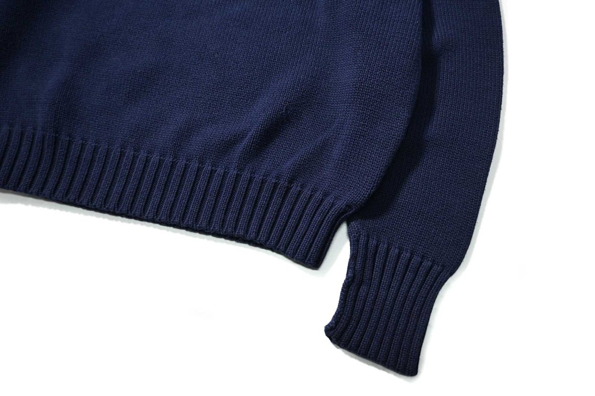 画像3: Used Polo Ralph Lauren Cotton Knit Sweater Navy (3)