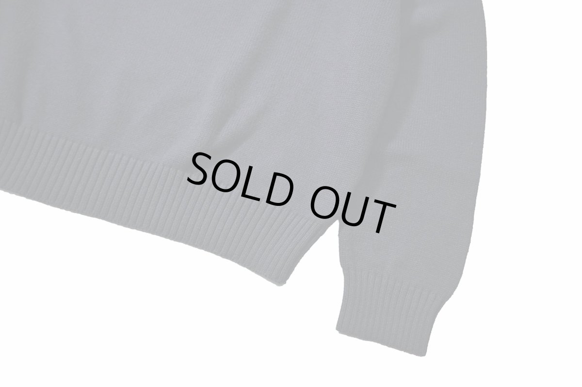 画像3: Used Polo Ralph Lauren Quarter Zip Cotton Knit Sweater Navy (3)