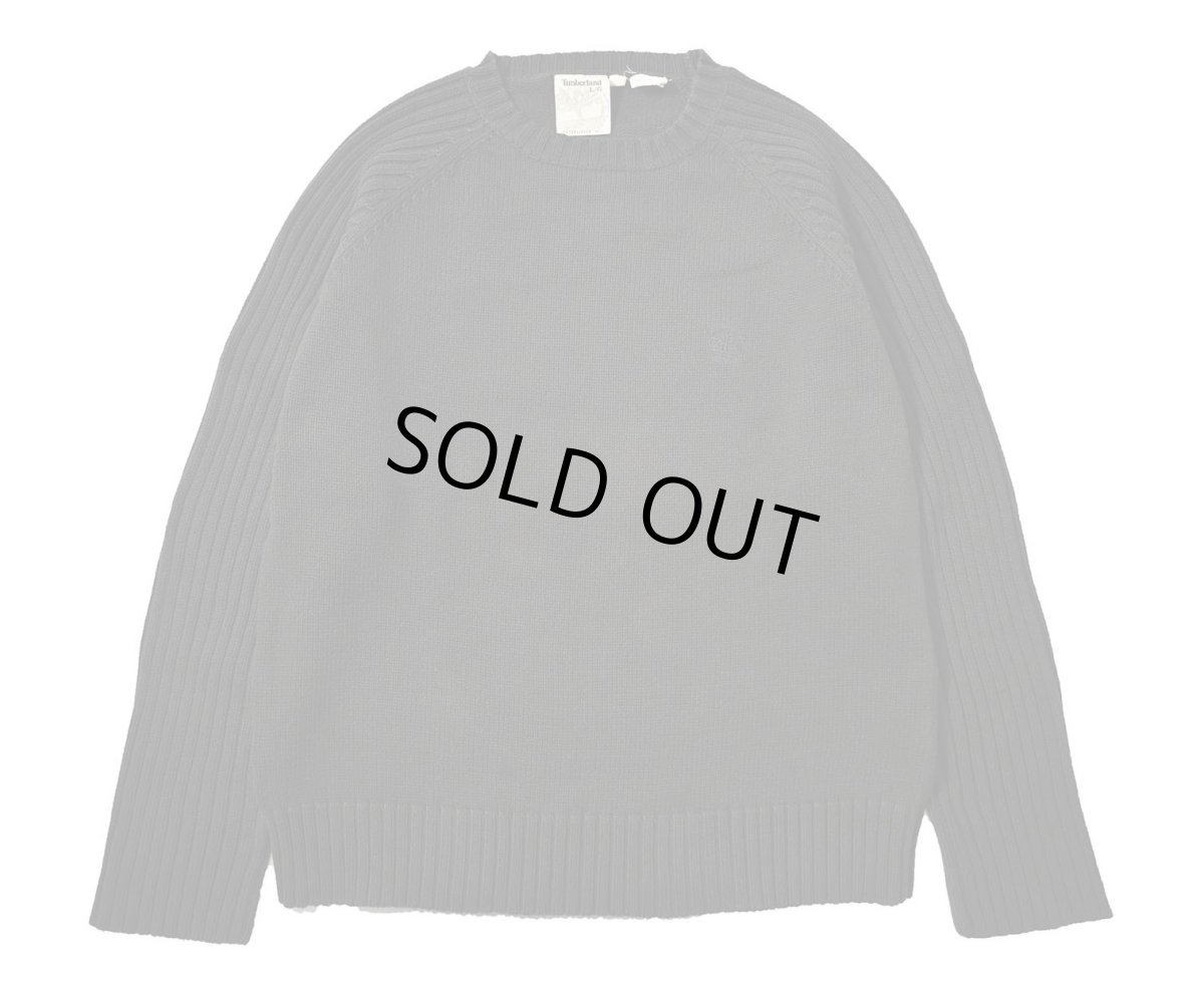 画像1: Used Timberland Cotton Knit Sweater Black (1)