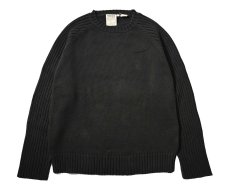 画像1: Used Timberland Cotton Knit Sweater Black (1)