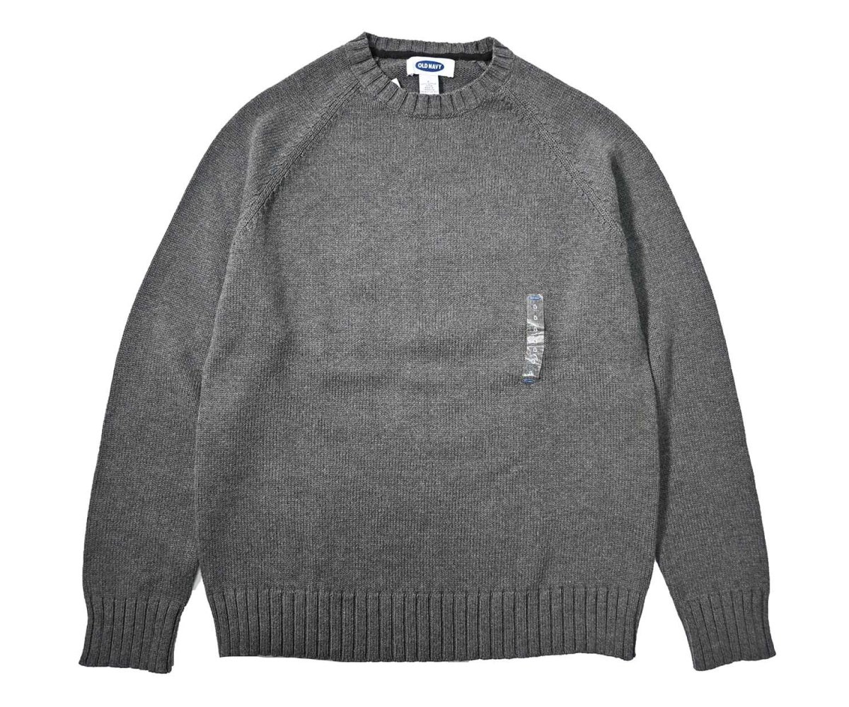画像1: Deadstock Old Navy Cotton Knit Sweater Grey (1)