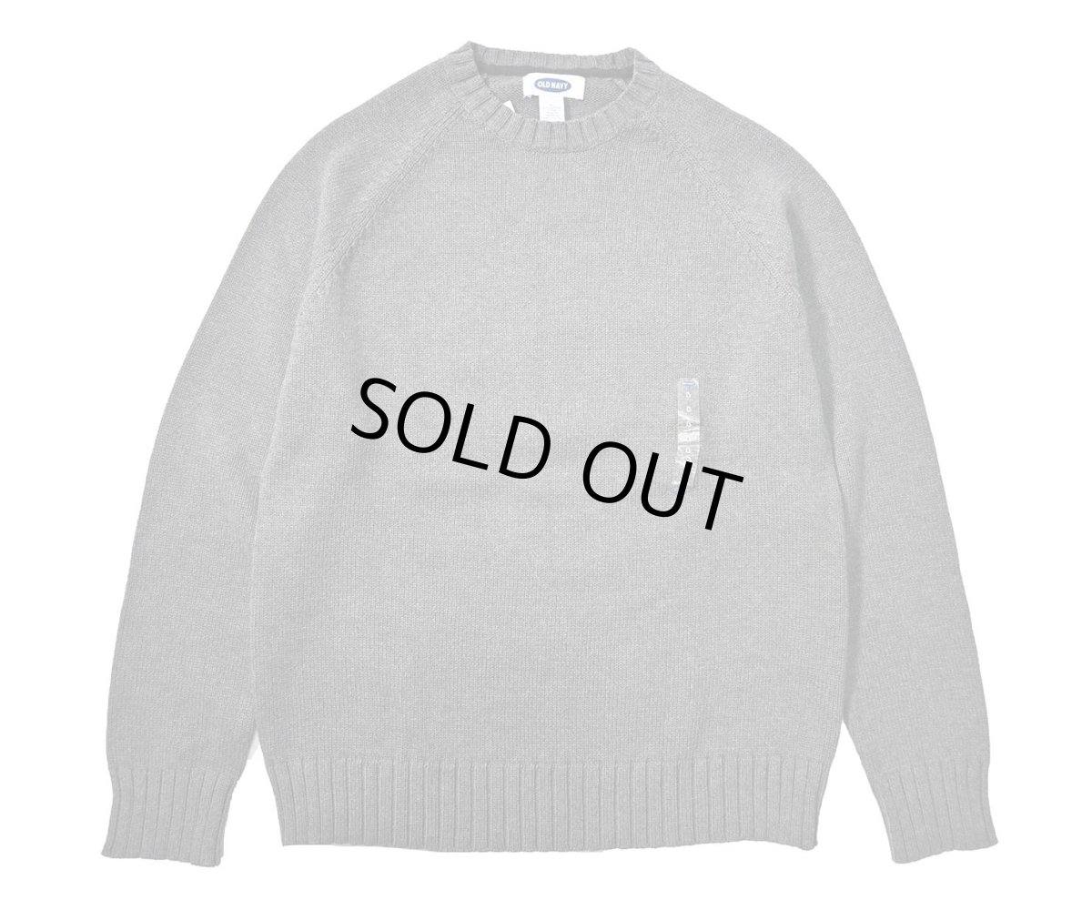 画像1: Deadstock Old Navy Cotton Knit Sweater Grey (1)