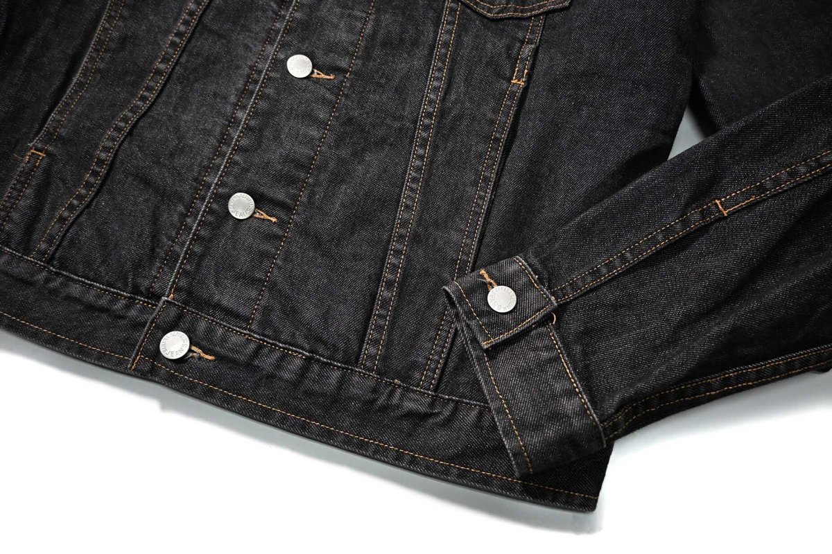 画像4: Used Banana Republic Denim Trucker Jacket Black (4)